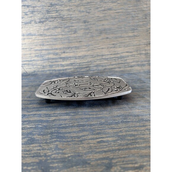 VTG Wilton Armetale Botanica Leaf Pattern Pewter Trivet USA Made Collectible - Picture 4 of 7